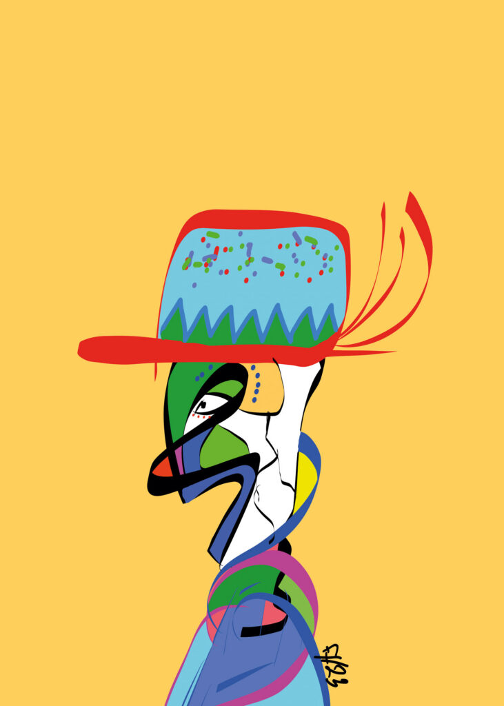 Clown, yellow