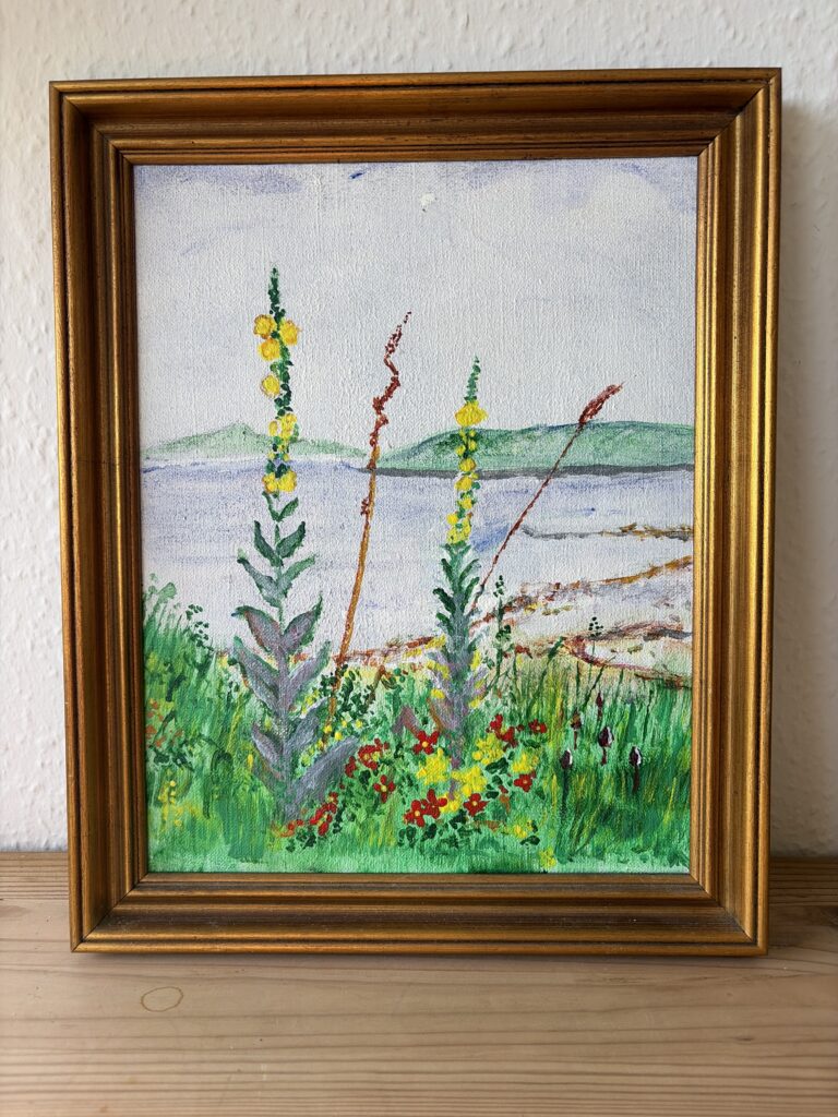 Fjorden, Akryl på lærred af Winkler